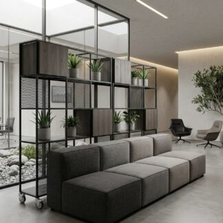 Open space conjunto Sofa + Estante